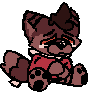 Pixel art animation of my fursona with a sad expression.